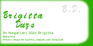 brigitta duzs business card